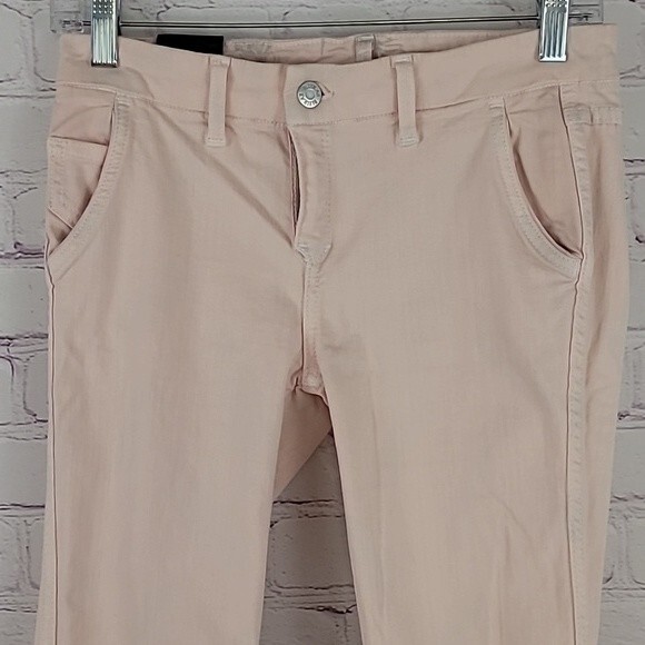 BLEULAB 8 Pocket Pink and Gray Feather Print Reversible Skinny Jeans. Size 27. - Picture 4 of 15